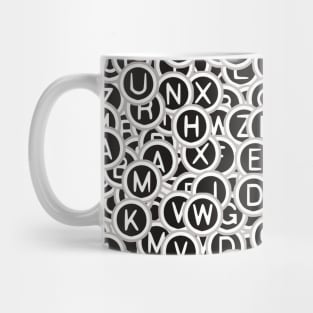 Vintage Typewriter Keys Pattern Mug